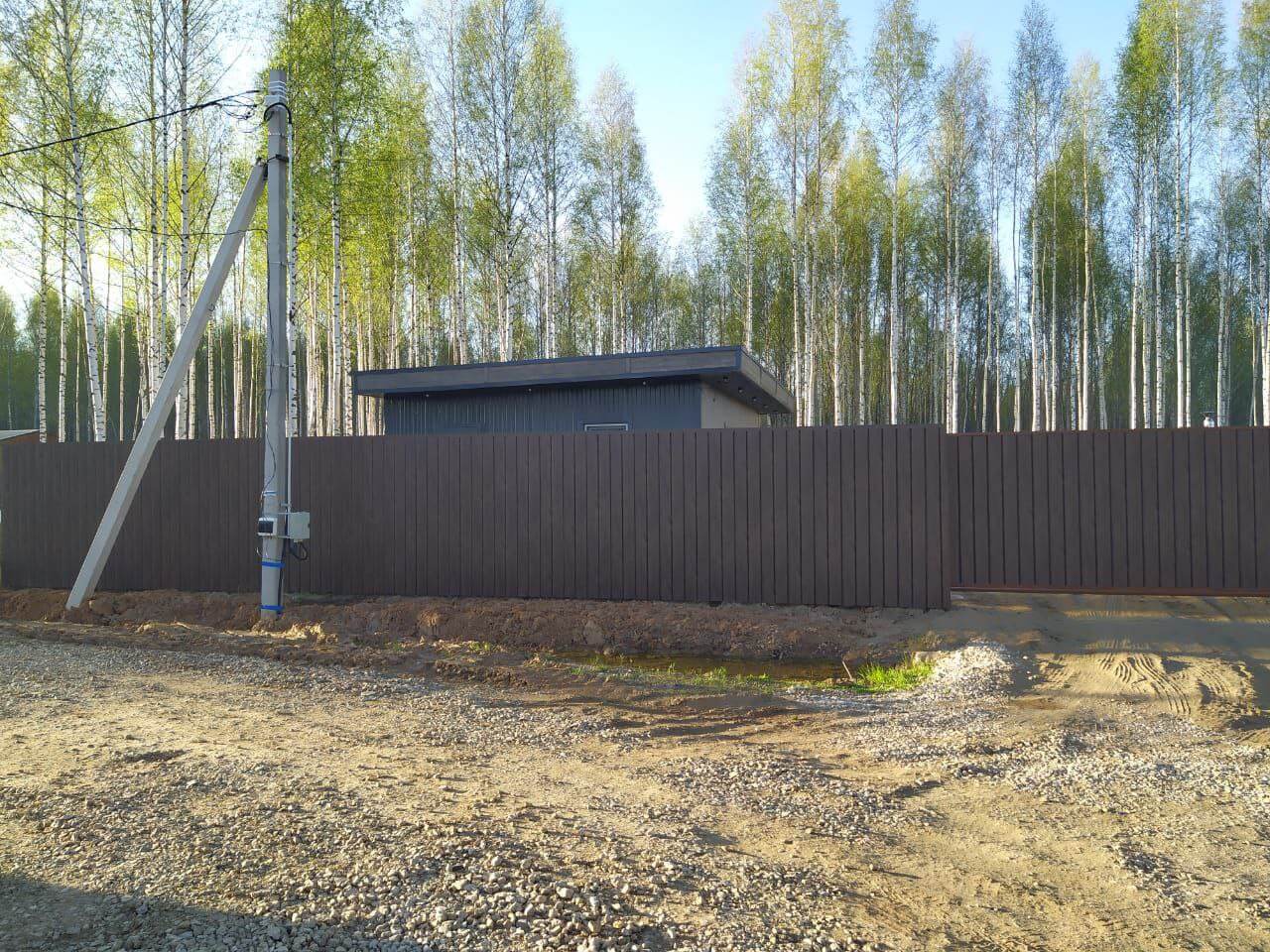Забор из металлосайдинга ЕВРО-БРУС 25м Темный Каштан 3D Принтек фото 1 в Луганске